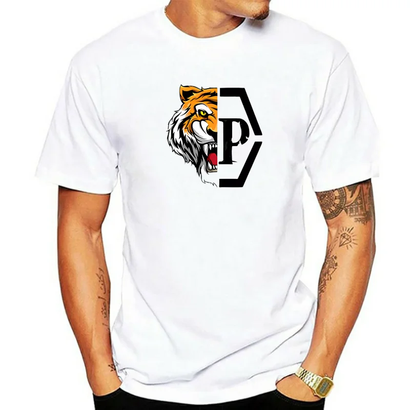 

2025 Summer Men Women Cotton Breathable Comfortable Fashion Casual T-shirt Simple Creative Tiger Print Men Outdoor Street Wear