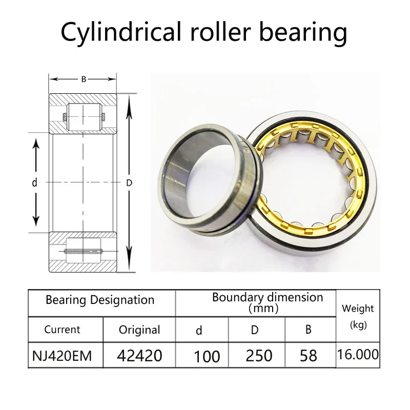 SHLNZB أسطواني أسطواني 1 قطعة N420 NJ420 NU420 NF420 NUP420 M EM ECM C3 100*250*58 مللي متر