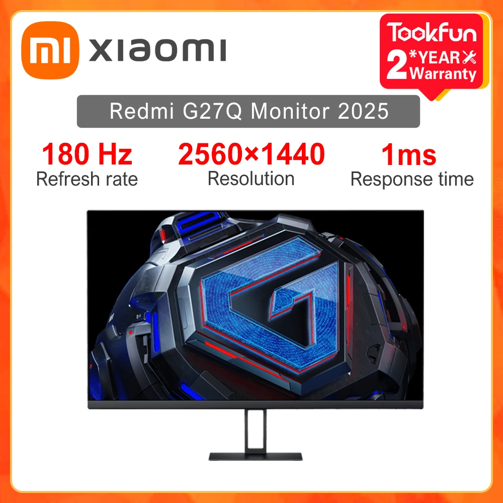 NEW Xiaomi Redmi G27Q/X27GQ Monitor 2025 IPS 27 inch PC Gamer 8-bit 2560x1440 180Hz Refresh Rate 1ms Response time Adaptive Sync