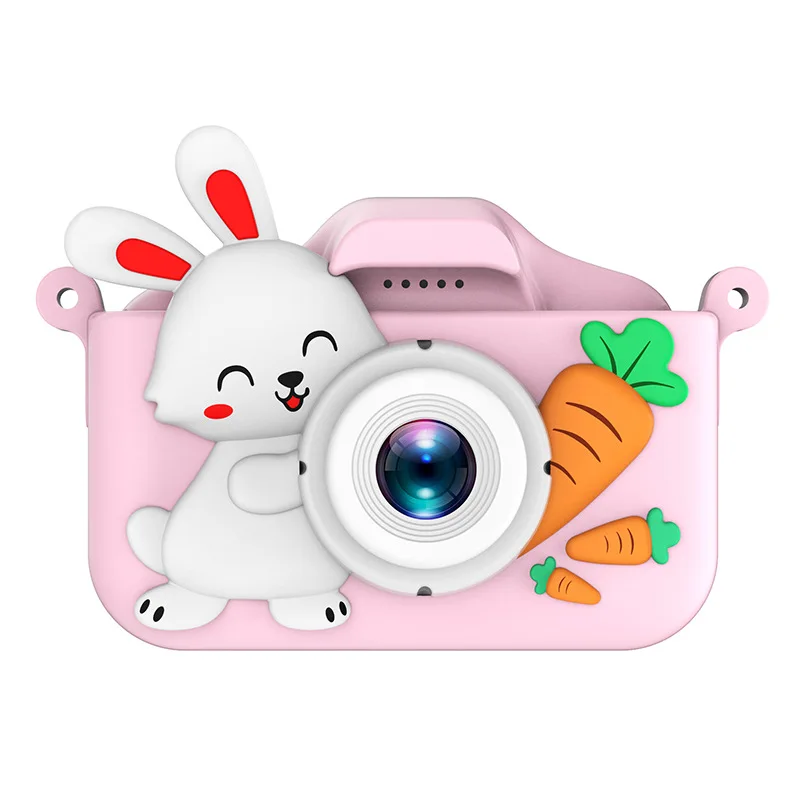 Cámara rosa Fotografica juguetes para niños cámara para niños tomar fotos grabar vídeos regalo de cumpleaños