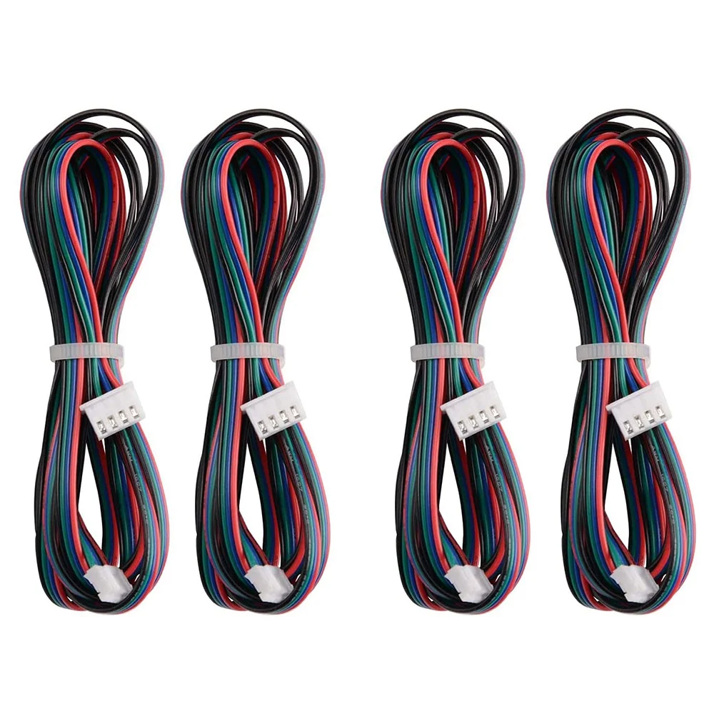 

4Pcs 2M Motor Connector Cables XH2.54 4Pin to XH2.0 6Pin White Terminal Paralled Motor Wires for 3D Printer Stepper