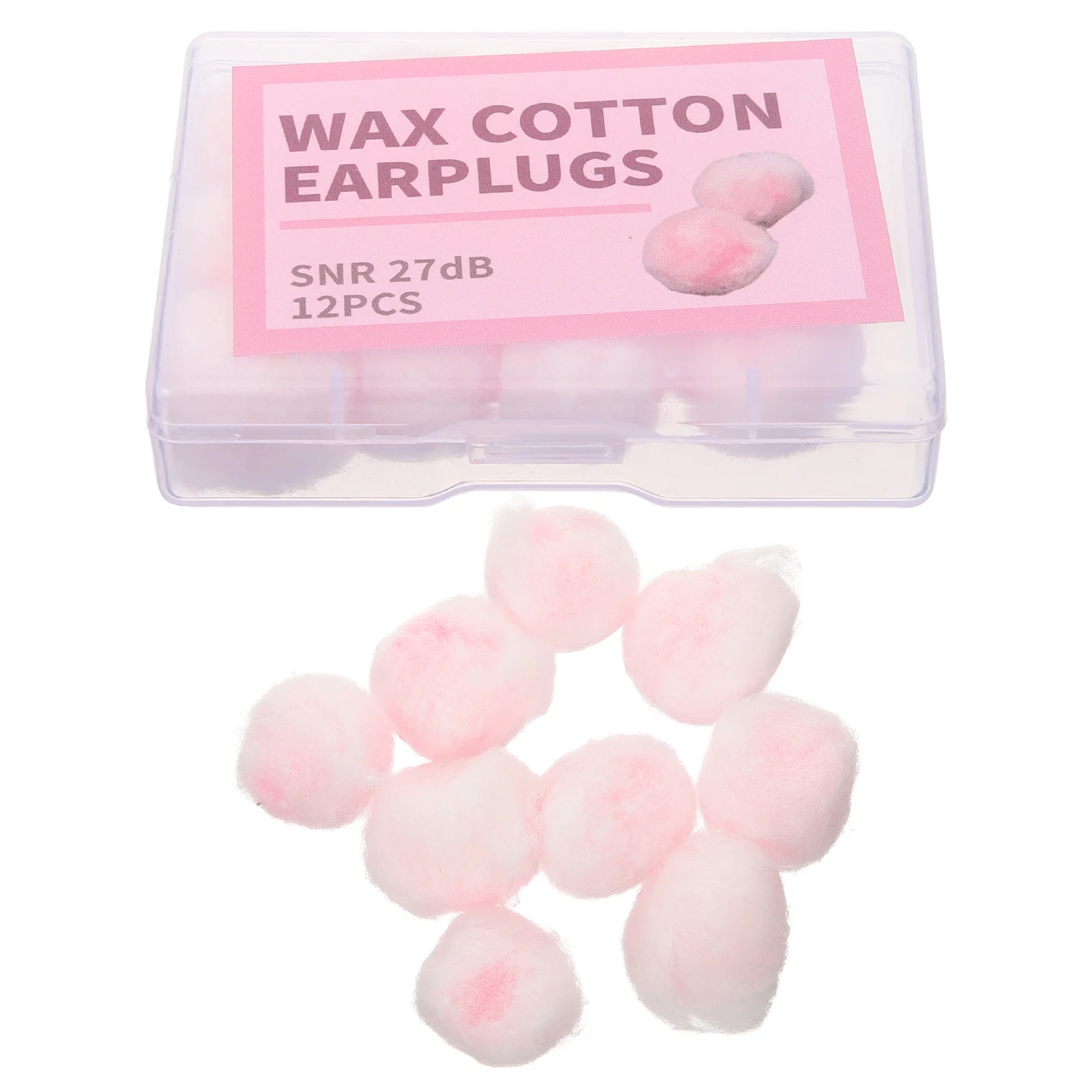 

12 Pcs Boxed Wax Cotton Earplugs Work Noise Cancelling Vibes Ear-plugs for Sleeping Reduction