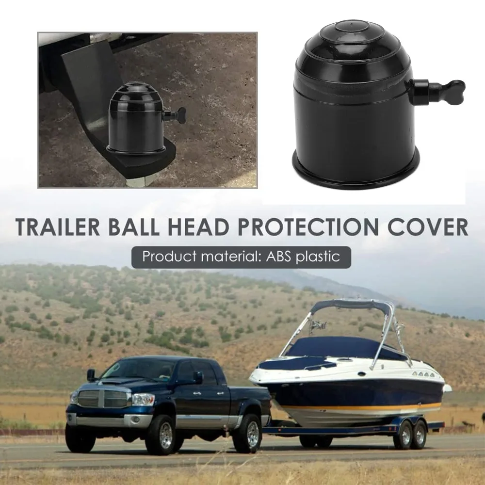Convenient ABS Tow Ball Cover Durable Practical Trailer Hitch Cover Black、Silver Ball Protector Cover Car Trailer Part