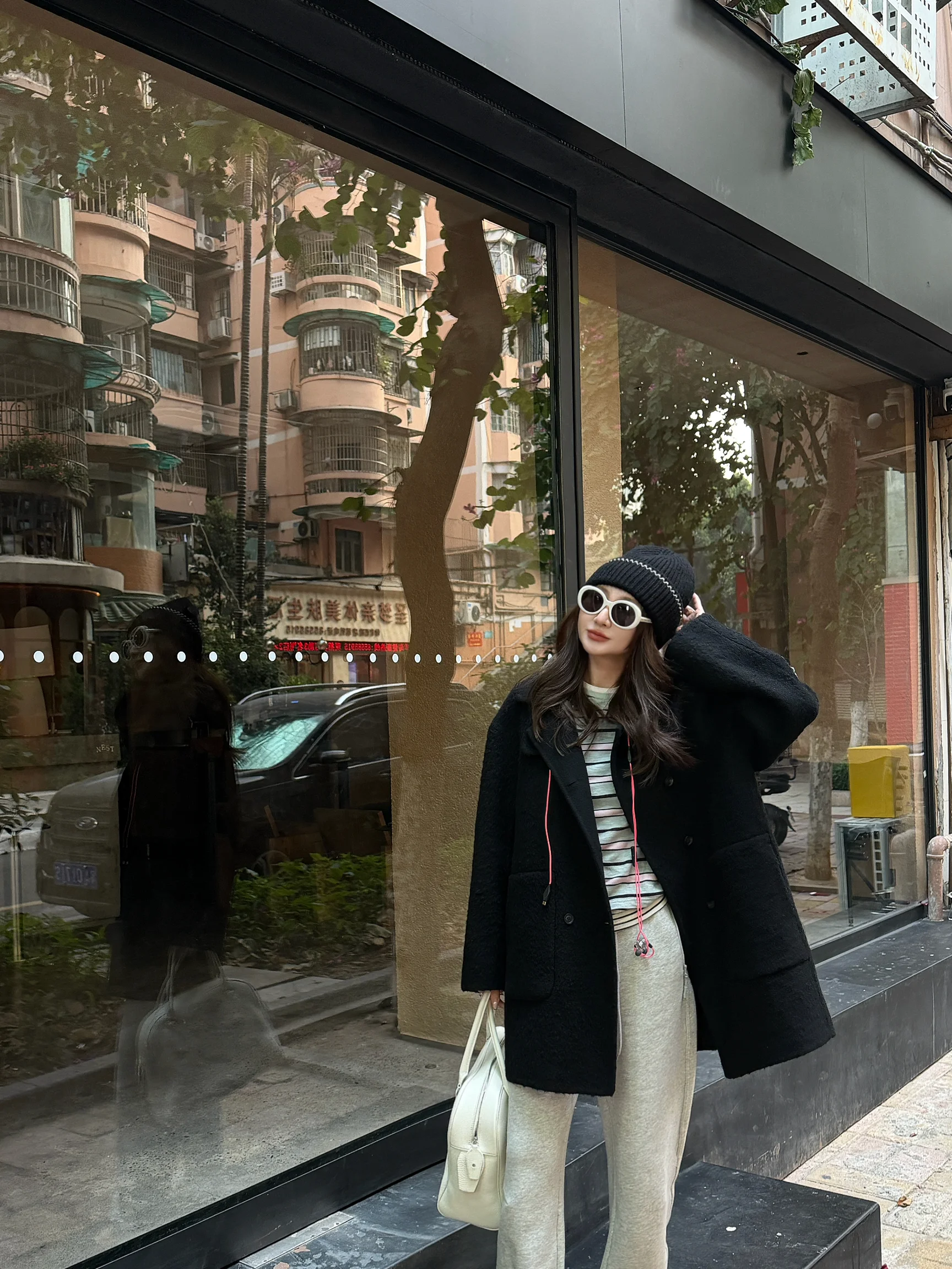 

Теплое универсальное пальто AIMURSE AM30052 из утолщенного нейлона и шерсти, осенне-зимнее, удлиненное, средней длины, женское