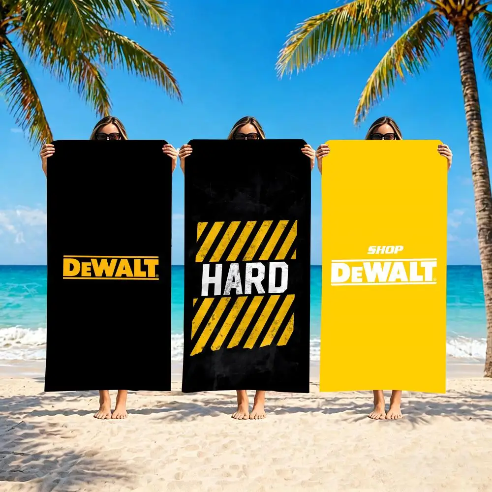 D-DeWalt-S Towel Microfiber beach towel, quick-dry, sand-free, ultra-fine fiber, super soft.