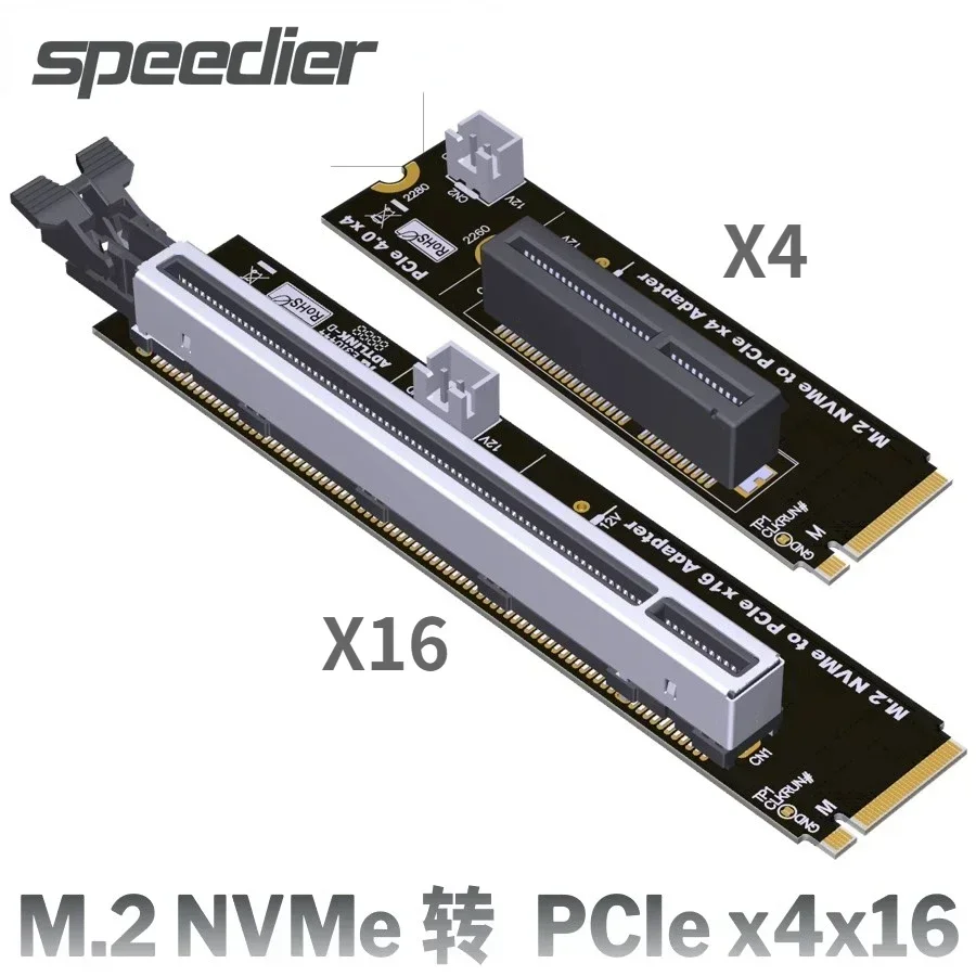 M.2 NVMe do PCIe X4 X16 Adapter PCB Board PCIE 4.0 dla M2 MKey 22110 2280 Riser Network Capture SSD USB Converter Expansion Card