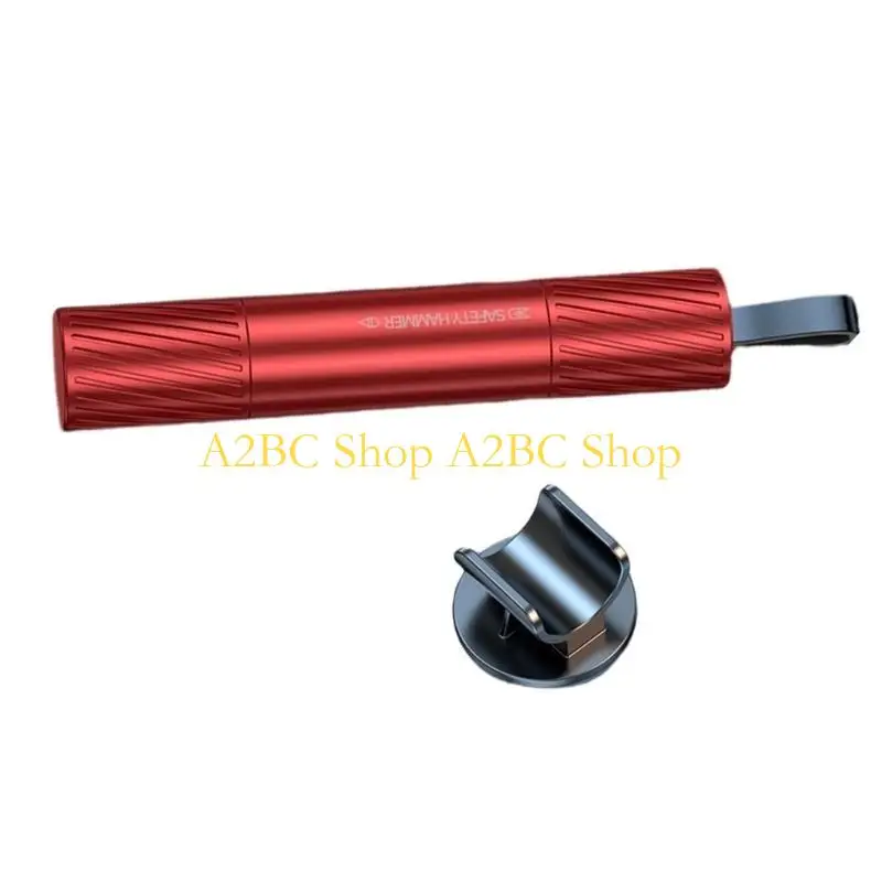 A2BC Life Saving Hammer for Car with Double Sided Glass Breaker & Concealed Seatbelt Cutter Compact Emergency Car Tool
