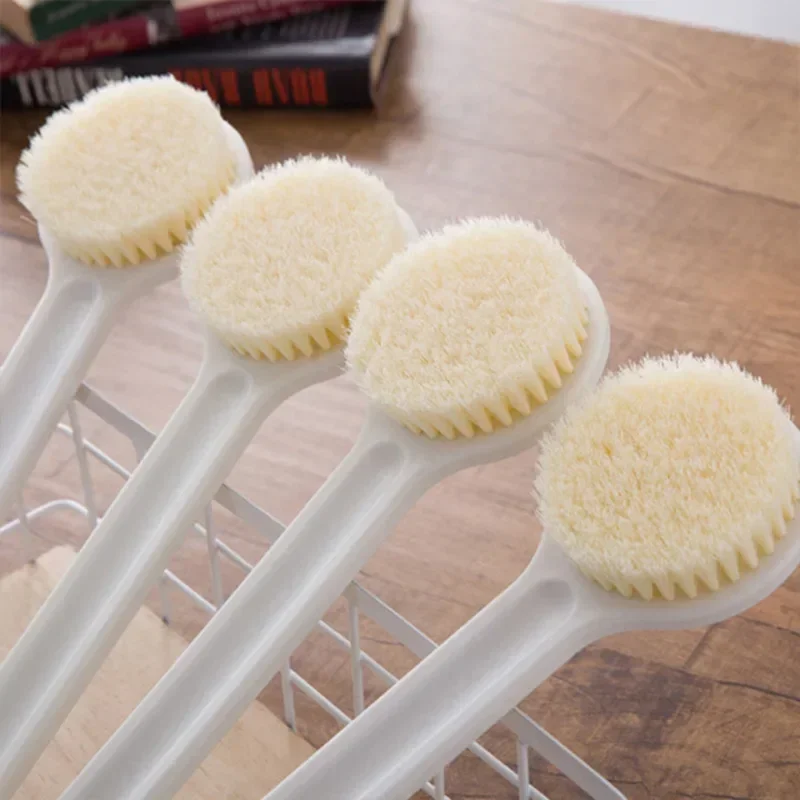 Japanese Style Long Handle Bath Brush Body Exfoliating Scrubber Back Massage Brush SPA Foam Bath Accessories Cleansing Brushes