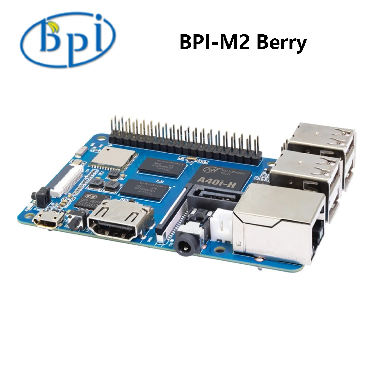 Imagem -03 - Banana pi Único Borad Computador Bpi-m2 Berry Allwinner A40i-h Quad Core Arm Cortex Cpu a7 1gb Placa de Desenvolvimento