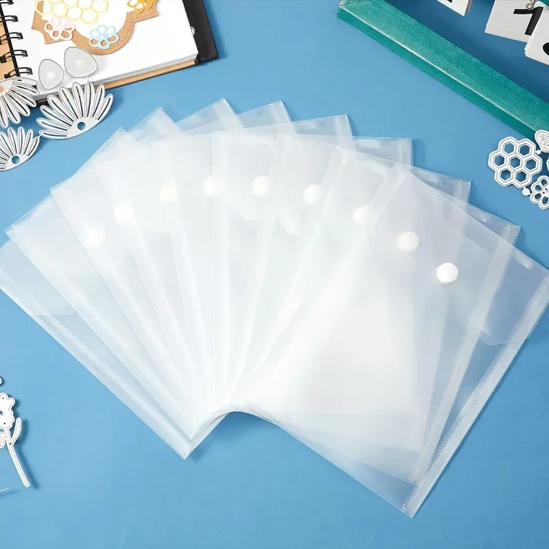 24-Pack Plastic Envelopes Pouch With Snap Closure, Stamp Storage Pockets, For Organizing Stickers, Receipt, Scrapbook, And Photo
