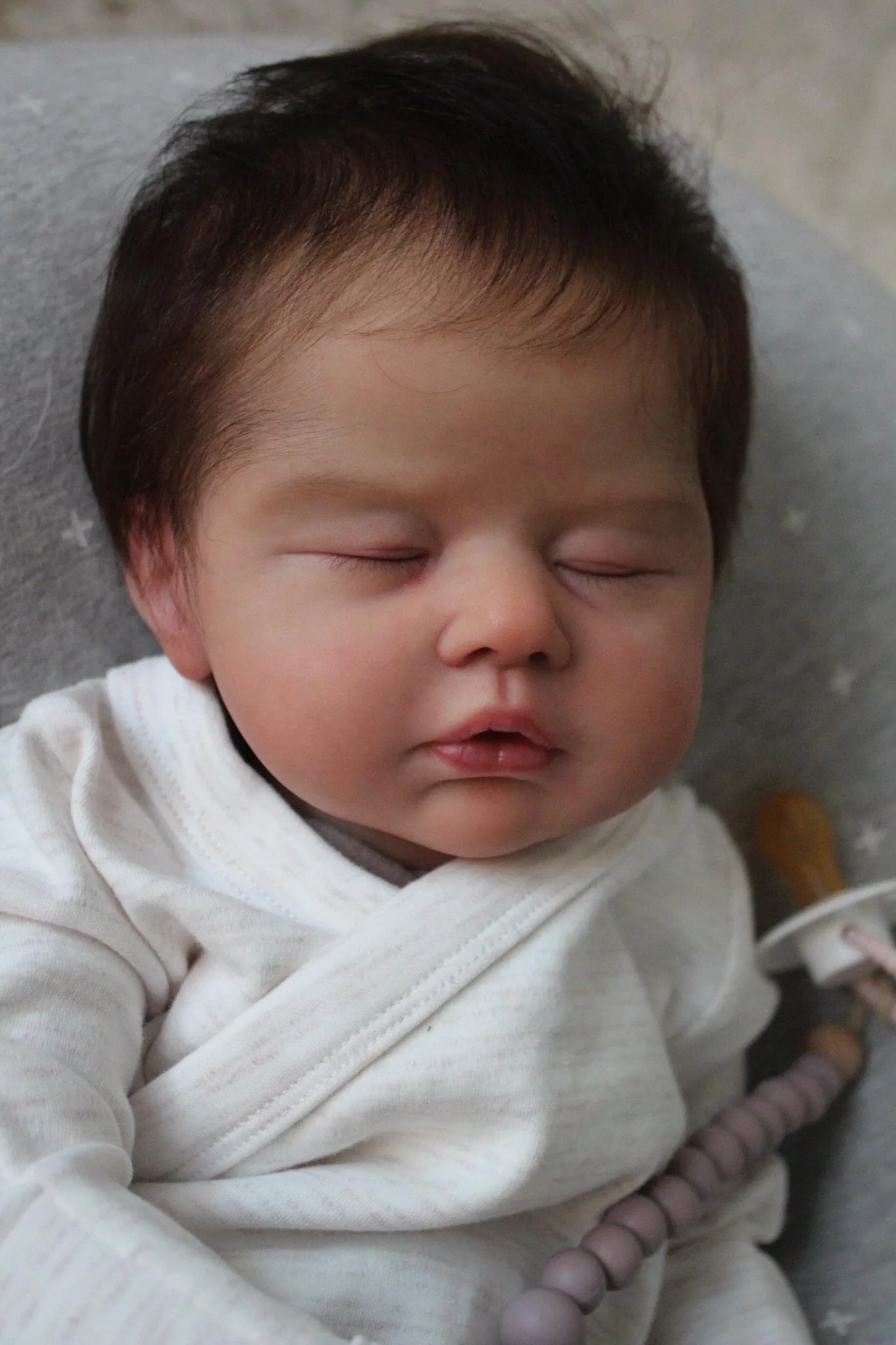 

NPK 19inch Noah Lifelike Reborn Baby Doll - Sleeping Soft Body Handmade 3D Skin with Visible Veins Collectible Art Doll