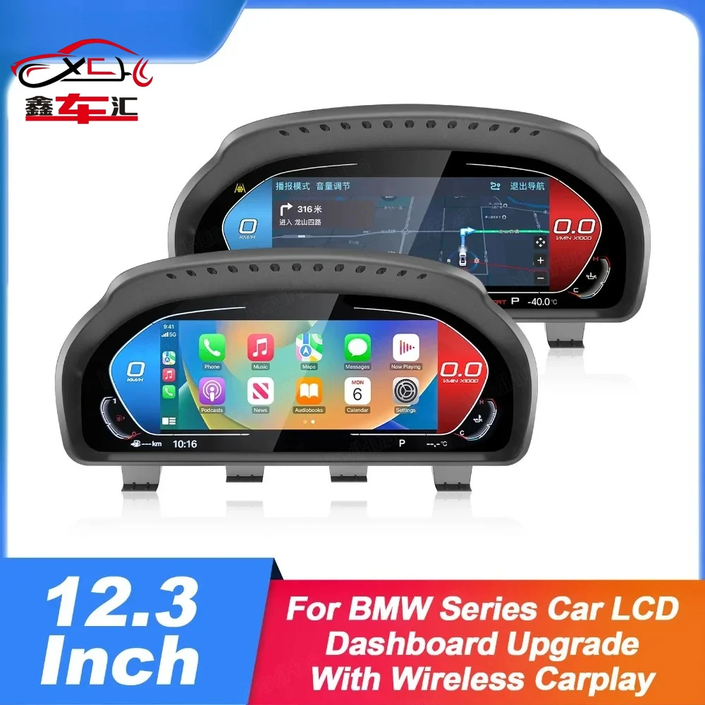 

12.3 Inch Car LCD Dashboard For BMW 5 Series F10 Auto Digital Cluster Instrument Speedometer Virtual Cockpit Tachometer Upgrade