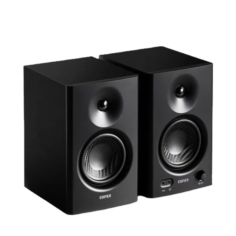 Altavoces Profesionales Edifier MR4 2.0, Ajustables, para Escuela, Monitor de Audio para el Hogar y Estudio, Efecto de Sonido de Modo Dual, Carcasa de Madera