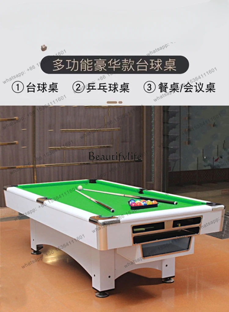X4 Household Standard Indoor Multi-Functional Three-in-One Automatic Back Table Tennis Billiard Table