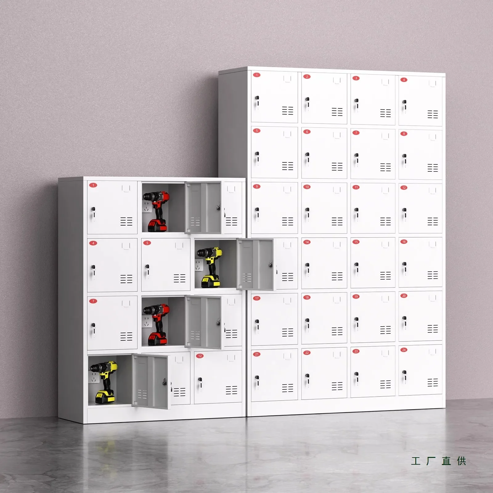 Construction site electric tool charging cabinet walkie-talkie charging box lithium battery charging locker password centralized
