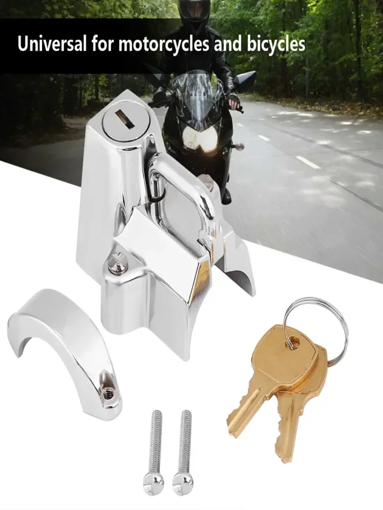 AliExpress NONE Universal Stainless Steel Motorcycle Motorbike Bike Helmet Lock Hanging Hook With 2 Keys Set