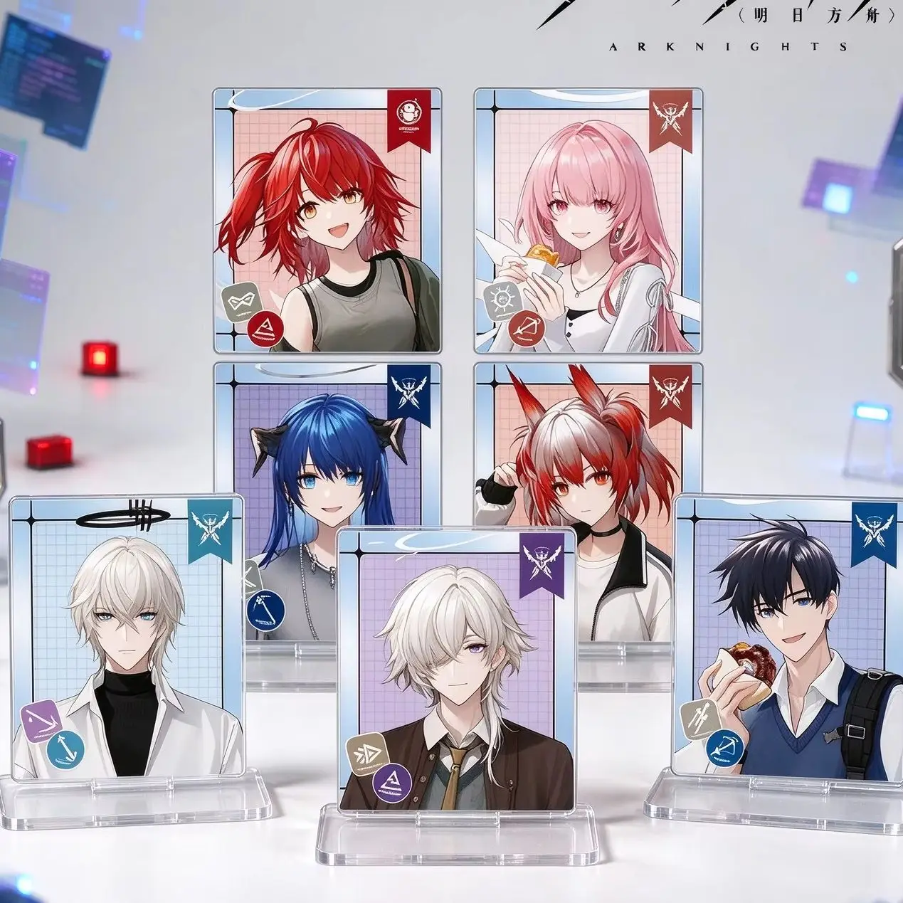 Anime Arknights Acrylic Stand Model Bookshelf Decoration Lovely Products High Definition Images Bookshelf Decoration Keychain