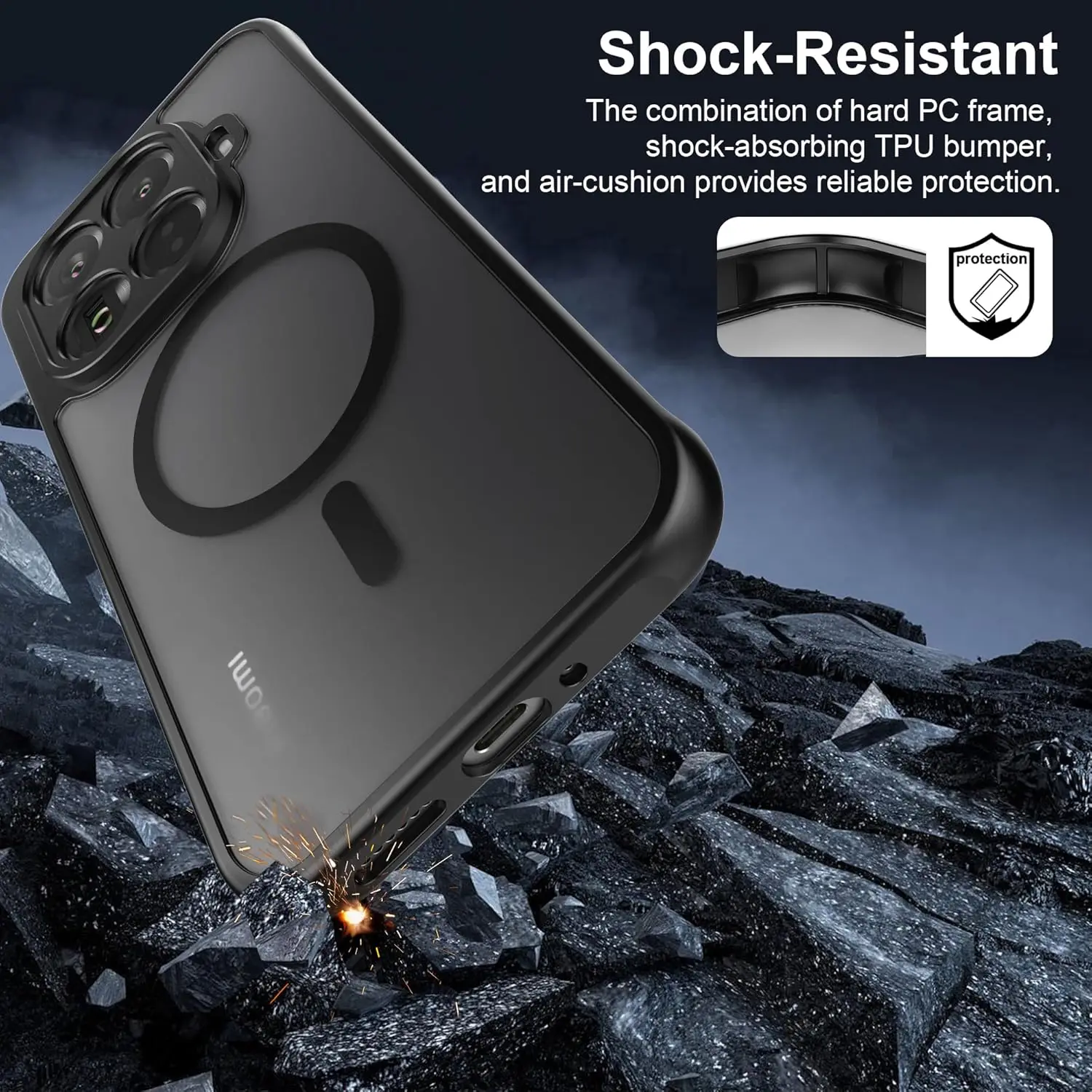 حافظة ظهر غير لامعة لهاتف Xiaomi 17 Pro Max 15 14 Ultra T Pro Magsafe شحن لاسلكي مغناطيسي كاميرا صلبة حماية غطاء مقاوم للصدمات #4