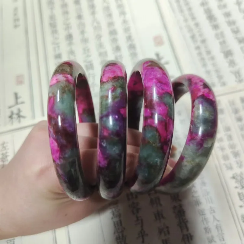 

Нефритовый браслет с цветком персика, нефритовый браслет с цветком сливы, женский стильный нефритовый браслет Xiuyu, видеоподарок, темпераментная повязка