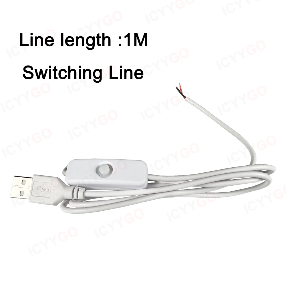 DC5V 3W 5W 10W USB LED Chip RGB Panel Switch, USB Power Cable, PCB Board Light Source Board Accessories