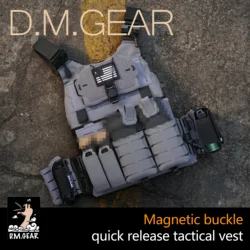 Kamizelka taktyczna magnetyczna DMgear kamuflaż Quick Release + uniwersalny zestaw 556/762 Molle sub-pack wielofunkcyjny regulowany zestaw amunicji