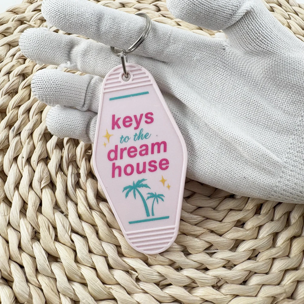 لطيف إقتباس مفاتيح إلى بيت الأحلام المفاتيح دمية مستوحاة موتيل كيرينغ الرجعية الوردي مفتاح العلامة المشجعين جمع اكسسوارات شخصية