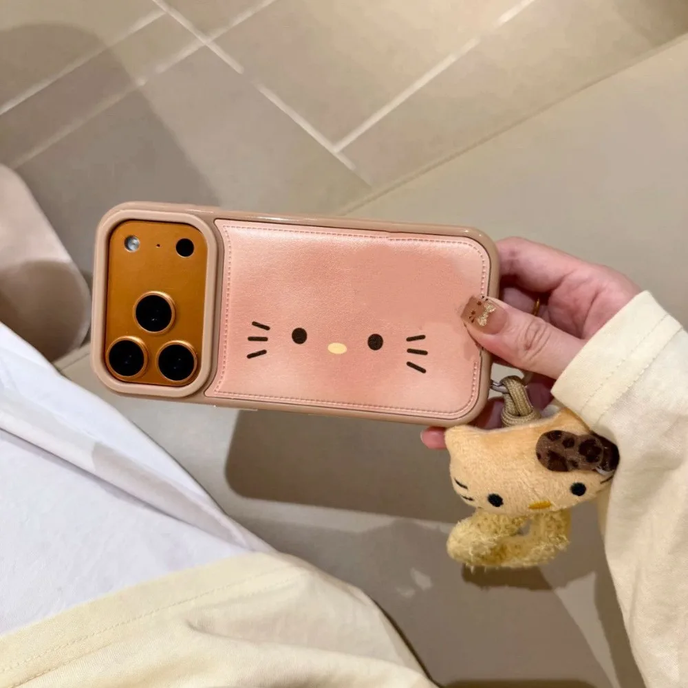 Kawaii HelloKitty شريط للرسغ لينة للصدمات جراب هاتف آيفون 17 16 15 14 زائد 13 12 برو ماكس 11 الكرتون الحبل غطاء #5