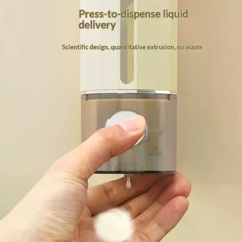 /TPz/Mounted Soap Dispenser No Drilling Needed Clear Visible Window Perfect For Bathroom Kitchen Hotel Use Wall