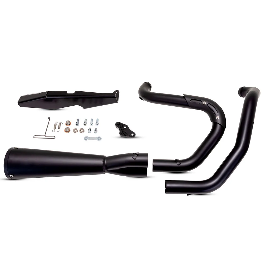 

2-into-1 304 Stainless Steel Motorcycle Exhaust System Compatible with for Harley 1991-2009 Dyna Muffler Exhaust Pipes
