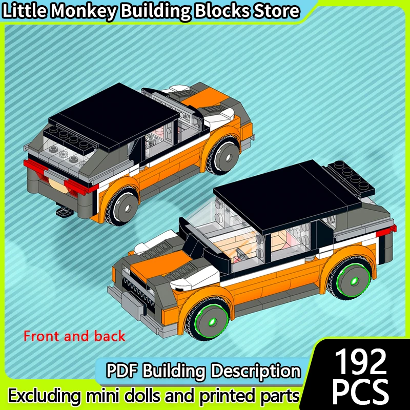 City Car Model MOC Building Bricks Lightweight Urban Suits Modular Technology Children Holiday Gifts Assemble Toys Suit