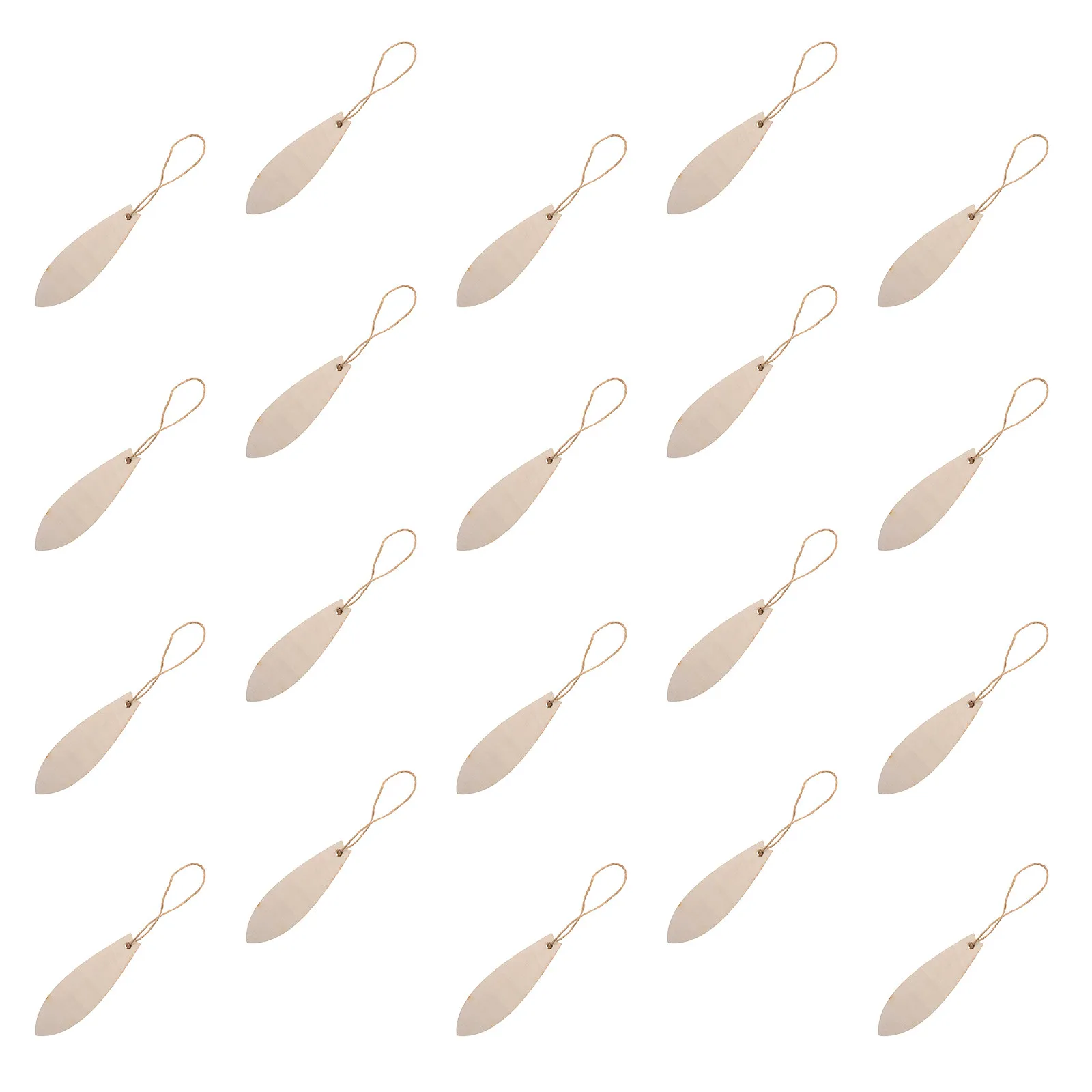 40Pcs Wood Surfboard Shape Cutouts with Jute Cord Blank Wooden DIY Crafts for Birthday Wedding Party Decoration Wood Craft Tags