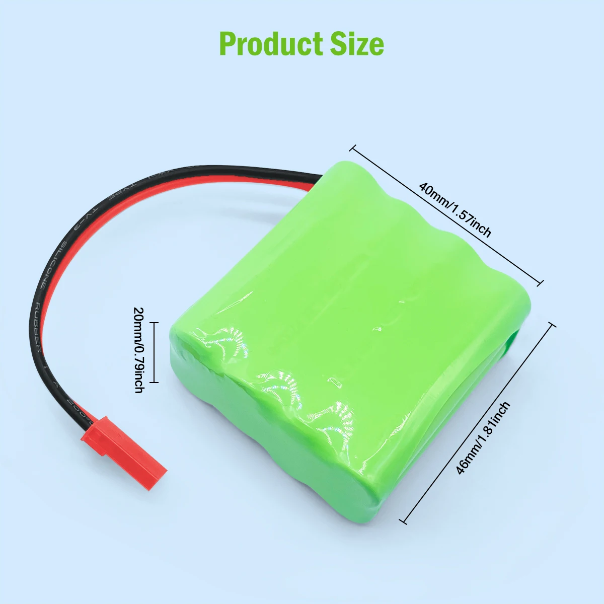 Bateria recarregável ni-mh 9.6v 700mah para modelo de brinquedos avião rc carro de corrida helicóptero de controle remoto 8sx