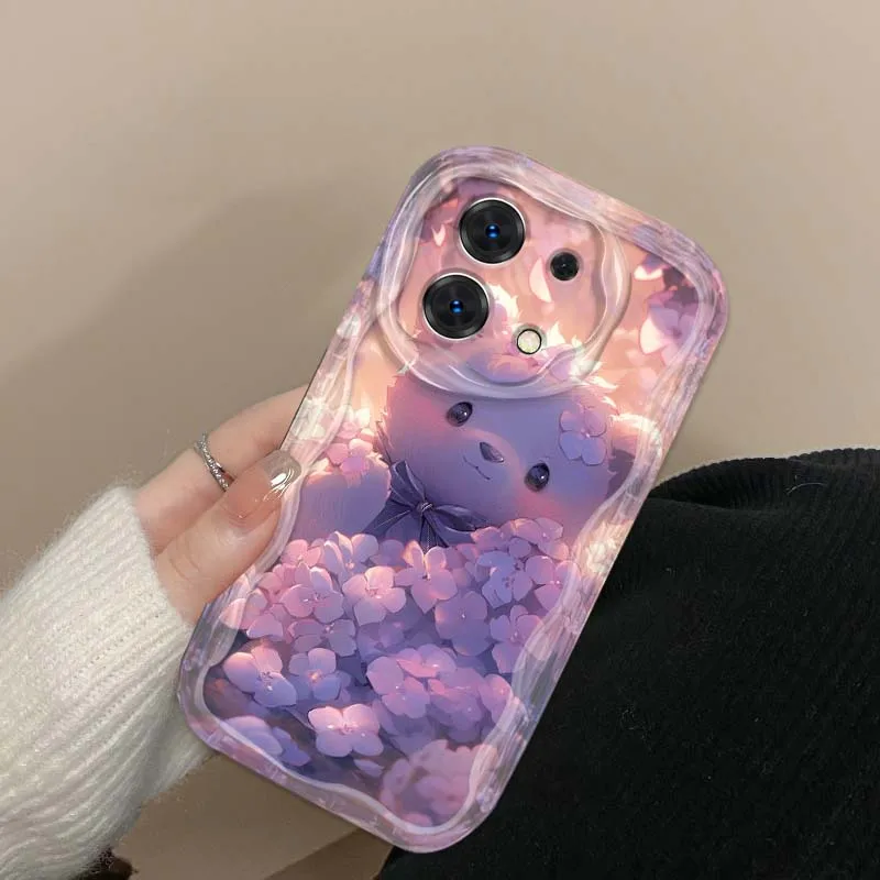 Chat ours chien Art populaire pour Xiaomi Redmi 9T 9A 9 9C 10 10C 12 13 13C 14C A2 A1 Plus K30 K40 K60 5G vague huile coque de téléphone