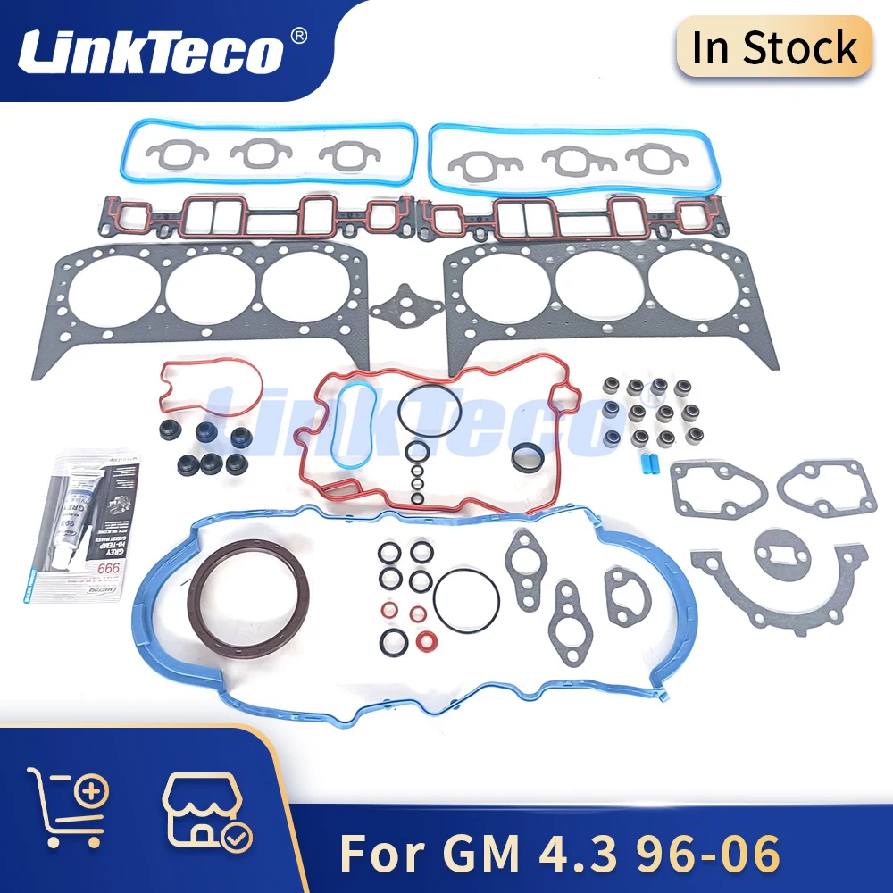 Engine Cylinder Head Gasket Set 4.3L OHV 96-06 For GM Chevrolet S10 BLAZER GMC ISUZU OLDSMOBILE Auto Parts 4.3 L LS LU3 L35 LF6