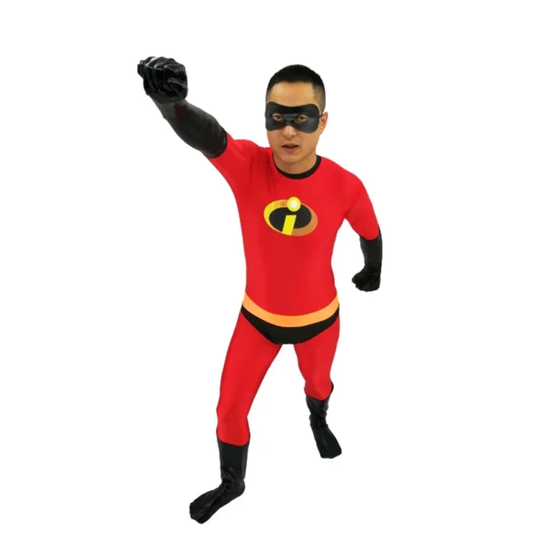 2 Costume Mr Mrs Incredibles Cosplay Elastigirl Hulk Spider Family Adult Kid Disfraz NiñO Suit Jumpsuit Bodysuit MN8