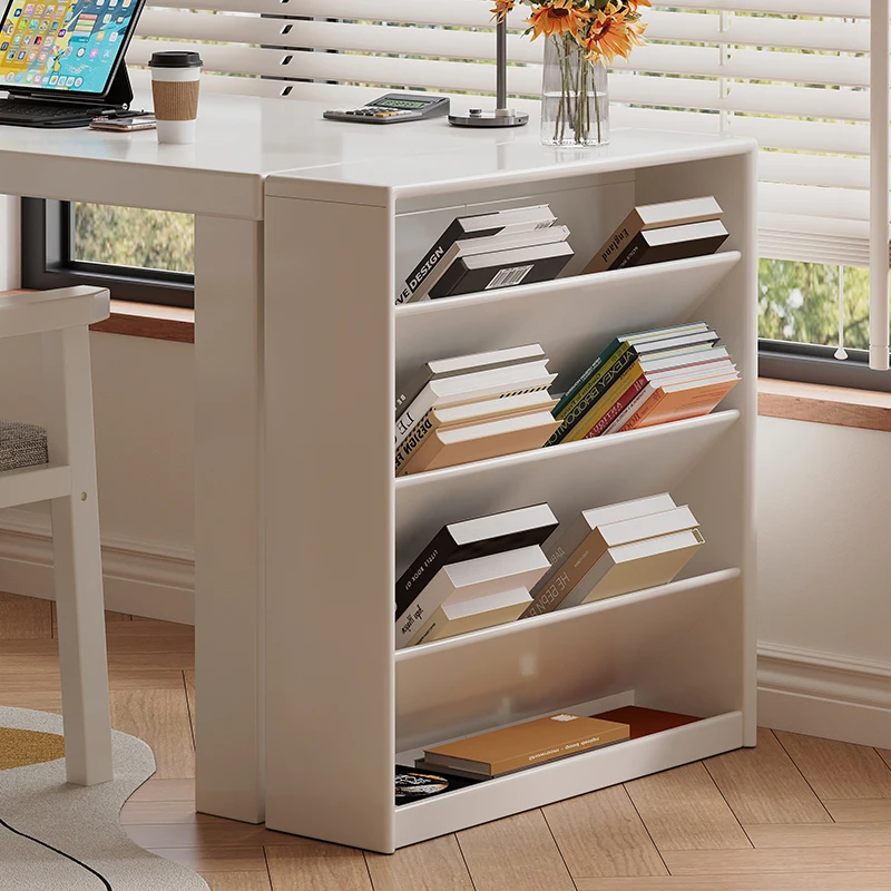 

Small bookshelf next to the desk Solid wood floor shelf Household side narrow bookcase Bedroom 20CM wide storage cabinet