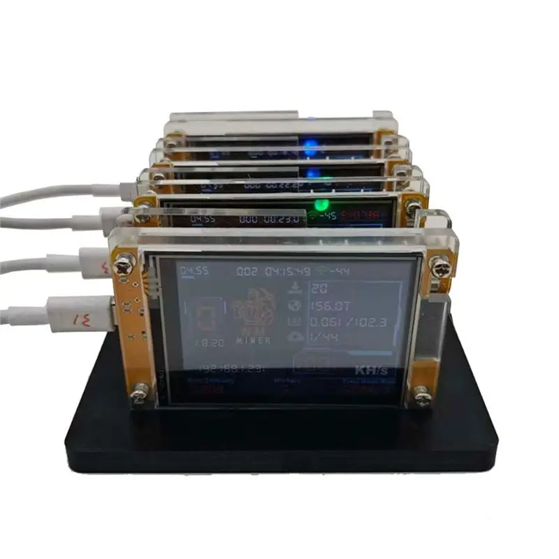 Nmminer Nerdminer 2.8 Inch Bracket Untuk Mesin Penambangan Kripto Bitcoin Solo Lottery yang Ditingkatkan dengan Harshrate, Stand 4 Slot