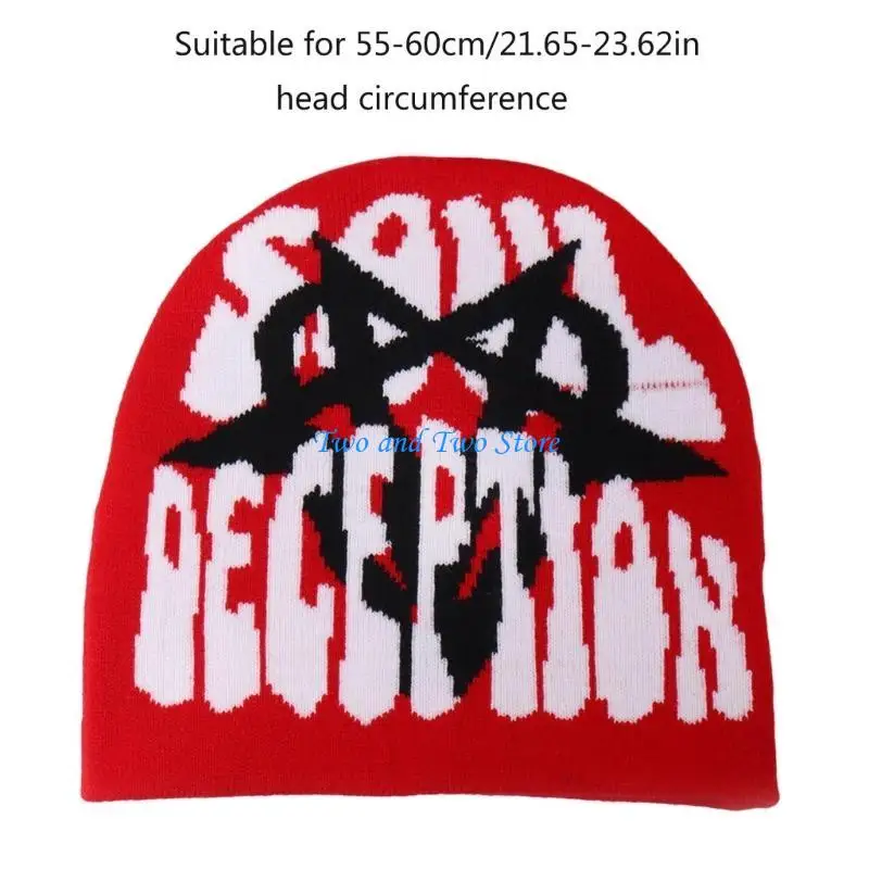 HX6F Winter Knitted Hat for Teen Windproof Handmade Cold Weather Skiing Riding Hat