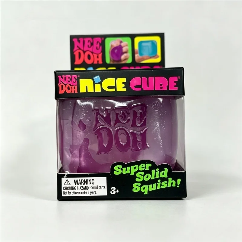 Needoh Nice Clear Cube Maltose Solid Squishy Stress Relief Squeeze Fidget Toy Slow Rebound Accessory Table Decor Relax Gadget
