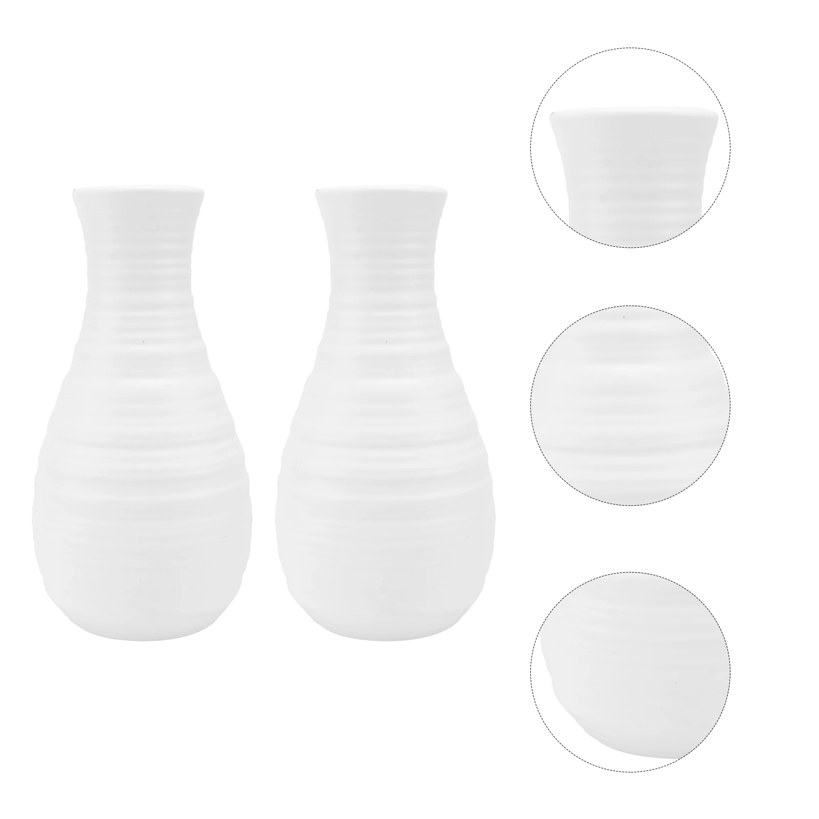 

Sturdy White Plastic Home Decorative Flower Arrangement Container Non-Slip Nordic Style Desktop Decoration for Living