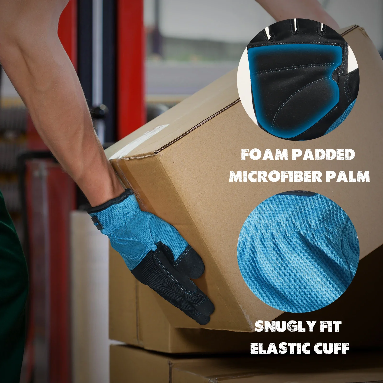 남성 및 여성을 위한 HANDLANDY 작업 장갑, 유틸리티 정비사 작업 장갑 터치 스크린, 유연한 마당 작업 원예 장갑