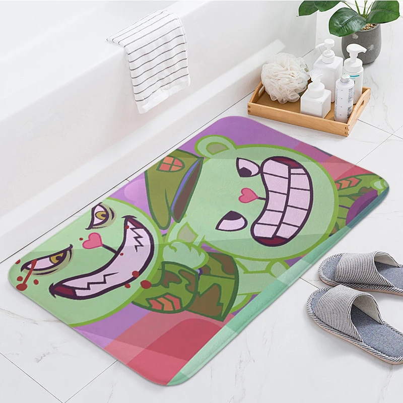 Bathroom Floor Carpet Happy D-Tree Friends Cute Living Room Mat Custom Doormat Entrance Door Balcony Hallway Bedroom Rug Home