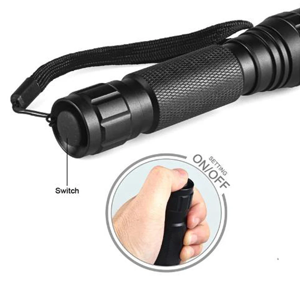 5 mode 501B 502B A100 E5 High brightness L2 15W 3800 lumens T6 Flashlight Professional camping Waterproof Flashlight