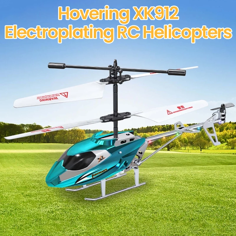 Rc Helicopter Xk912 2.5Ch Remote Control Plane  Aircraft Fall Resistant Type-C Charge LED Outdoor Flying Toys for Kids