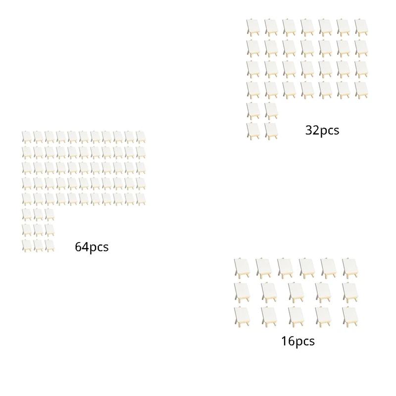 

A01F-Mini Canvases With Easel Sets, Small Painting Canvas With Mini Easel 4 X 4 Inch Art Canvases Painting Kit