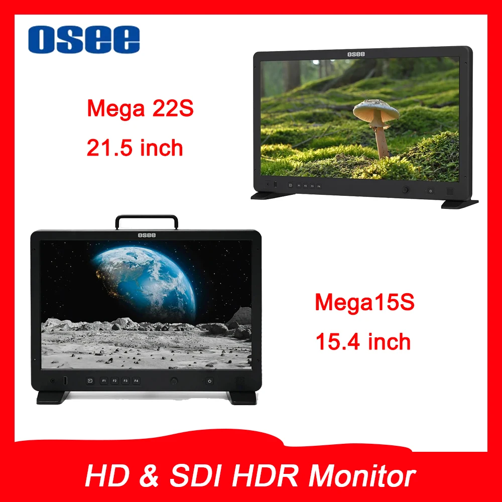 

Osee Mega15S 15.4-inch Monitor 800nits HD & SDI HDR Field Production Monitor For Cameras Video Live Streaming Broadcast