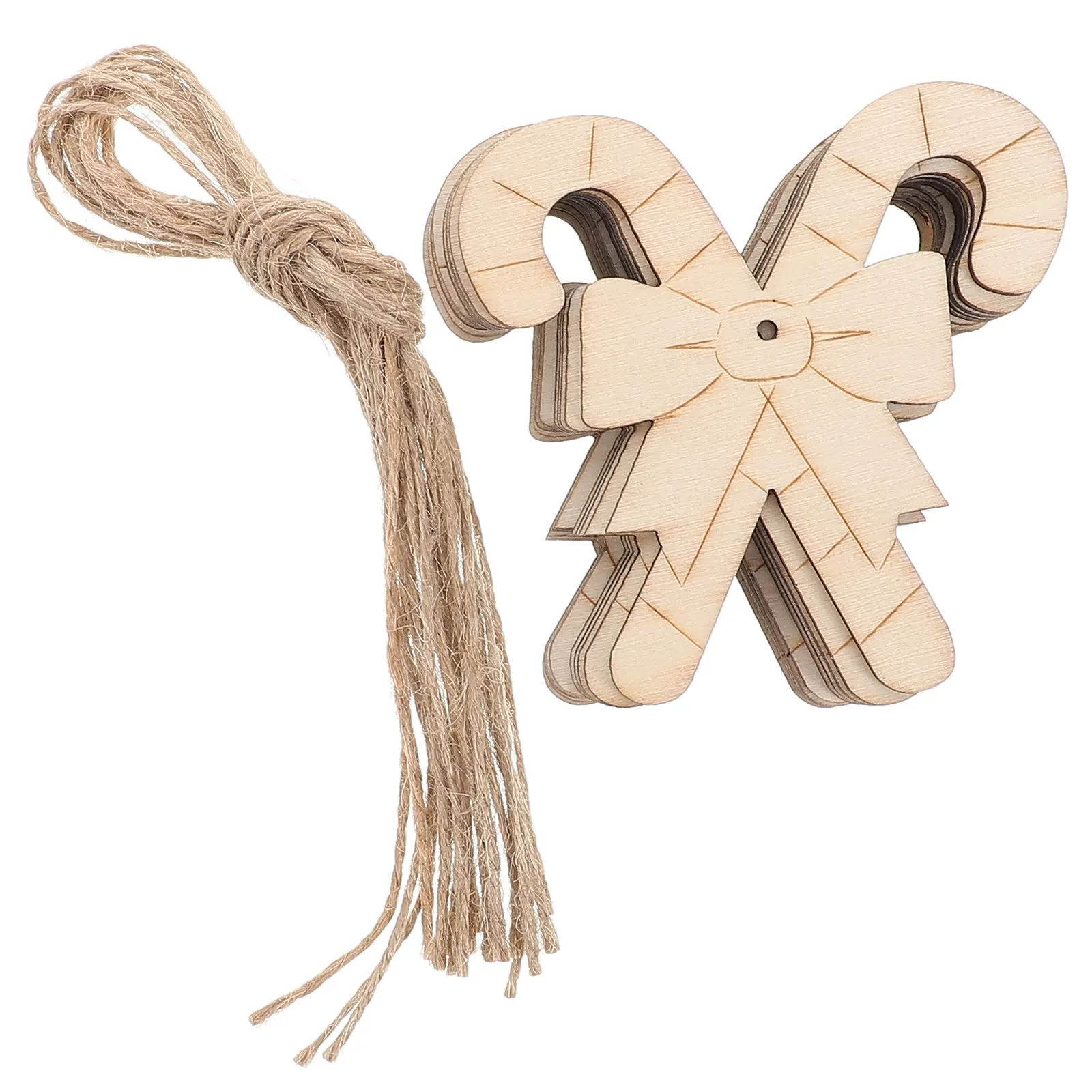 20 Pièces de Décorations de Noël en Bois à Peindre, Motifs Non Finis en Forme de Béquille, pour Bricolage et Artisanat, Décorations de Noël à Peindre