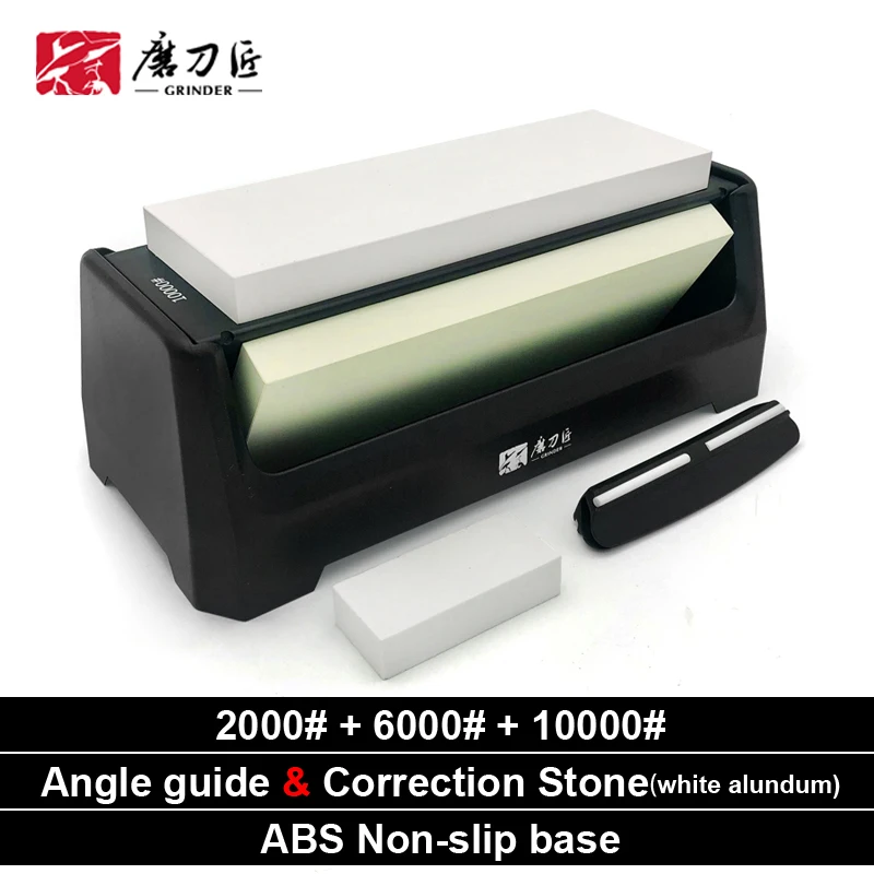 Taidea Slijpsteen Nieuwe Product 3Grit Wetstone 2000/6000/10000 # Professionele Slijpsysteem Hoek Guide & Correctie Steen