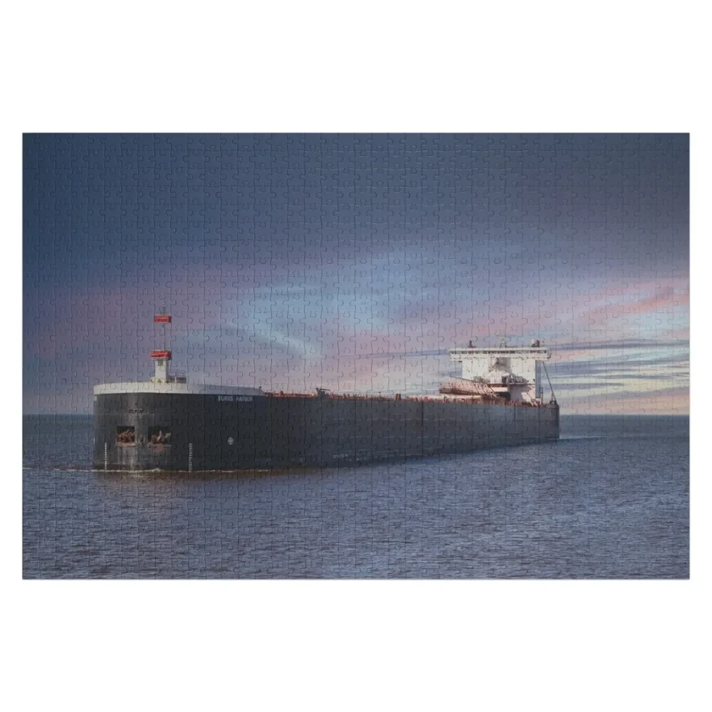 

Great Lakes Freighter Jigsaw Puzzle Personalized Photo Gift Custom Wood Customizable Gift Puzzle