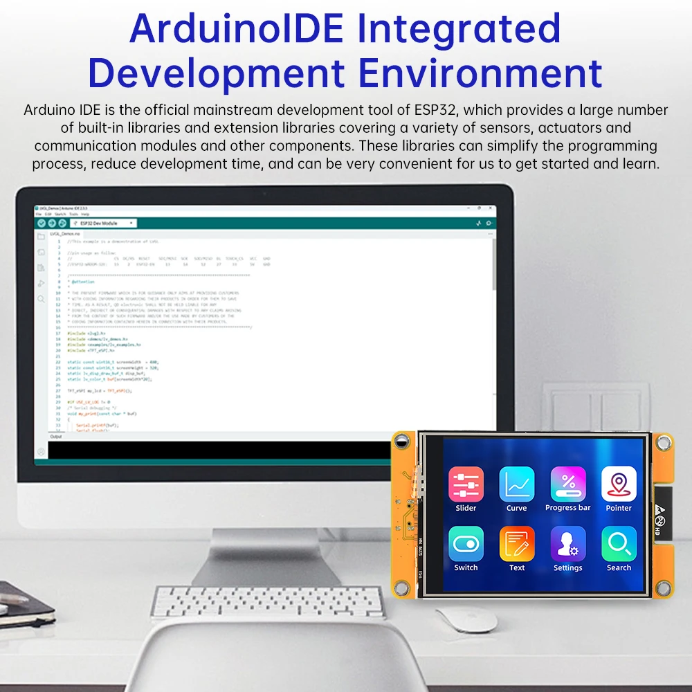 3.5/3.2/2.8 بوصة مجلس التنمية St7789P3 سائق 240*320 القرار Tft شاشة تعمل باللمس Esp32 واي فاي Bt وحدة مجلس التنمية